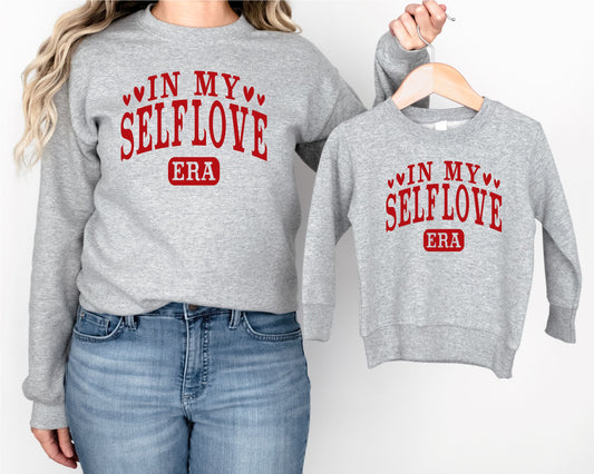 In my Self Love Era Matching Grey Sweatshirts Sweatshirt Print My Tops Kids 1-2 Years 