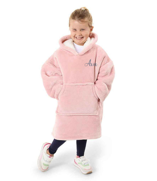 Kids Personalised Hooded Fleece Blanket - Flankie