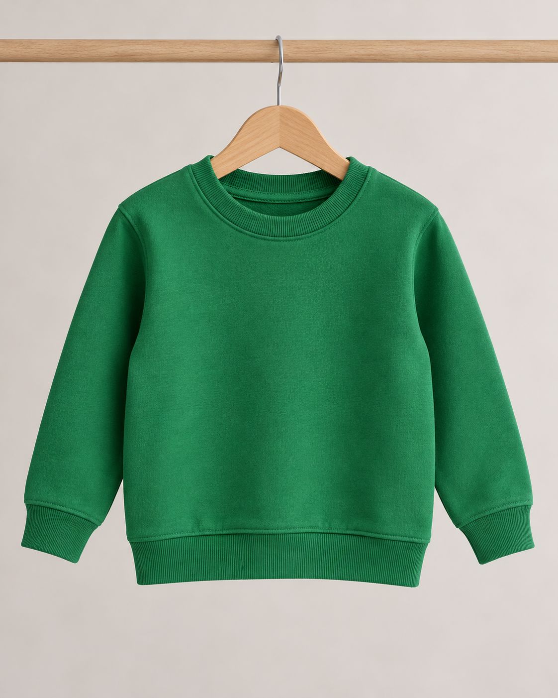 Kids Personalised Photo Sweatshirt – Custom Front Print Workwear Print My Tops Kelly Green 3-4 Years 