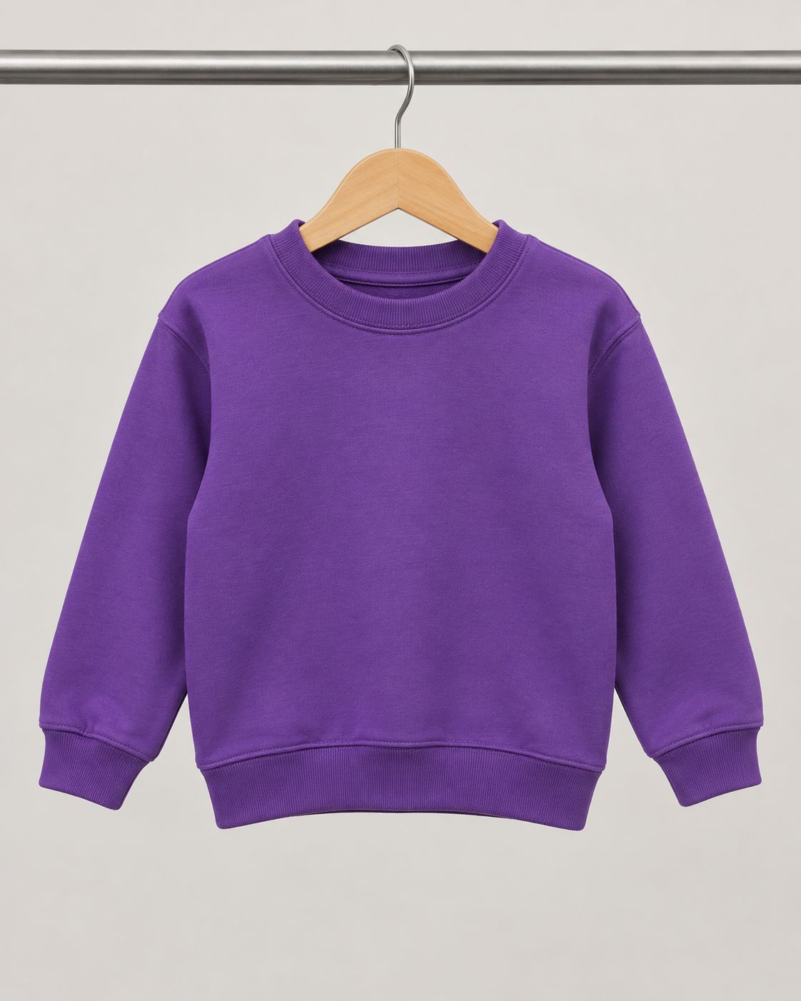 Kids Personalised Photo Sweatshirt – Custom Front Print Workwear Print My Tops Purple 3-4 Years 