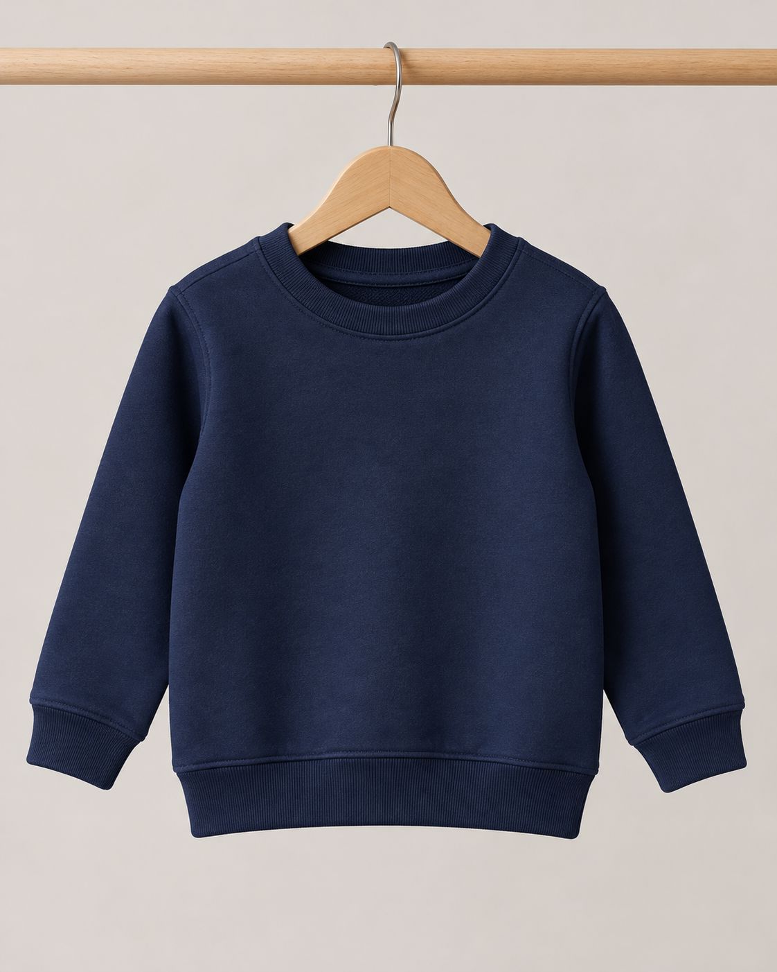 Kids Personalised Text Sweatshirt – Custom Front Print Workwear Print My Tops Navy 3-4 Years 