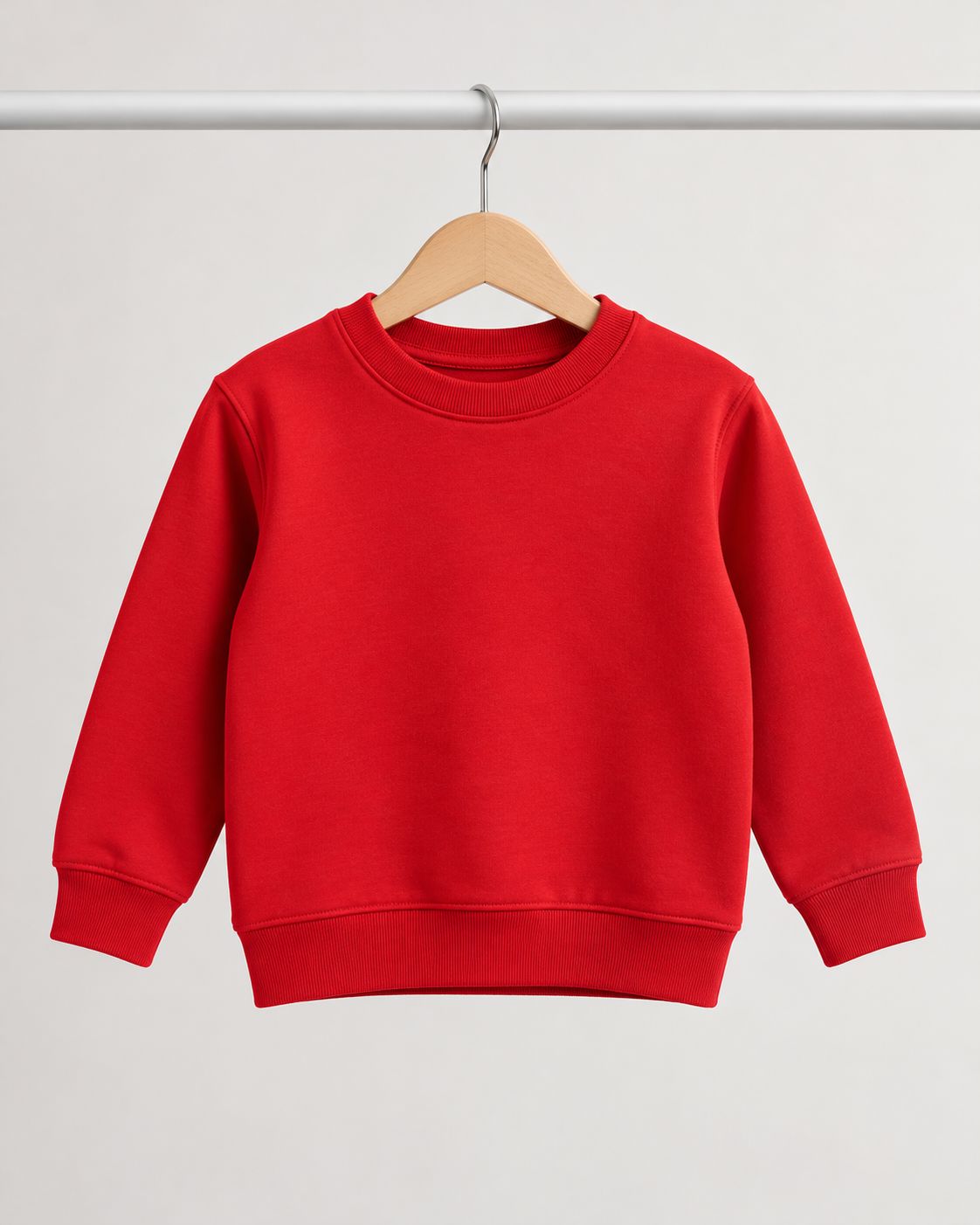 Kids Personalised Text Sweatshirt – Custom Front Print Workwear Print My Tops Red 3-4 Years 