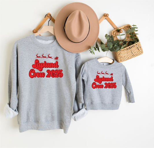 Lapland Crew 2025 Grey Sweatshirts Sweatshirt Print My Tops Unisex Small 