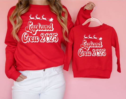 Lapland Crew 2025 Red Sweatshirts Sweatshirt Print My Tops Unisex Small 