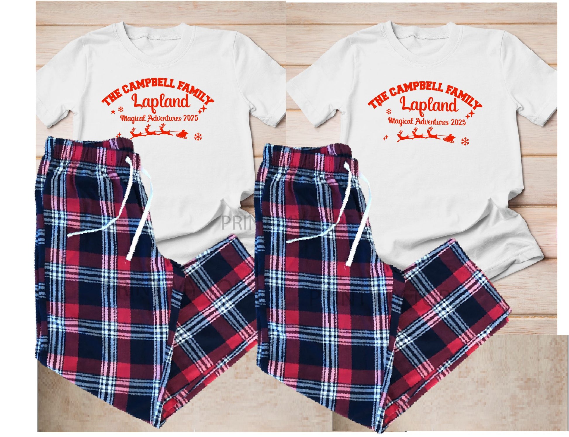 Lapland Personalised Family Christmas Pyjamas Pyjamas Print My Tops 