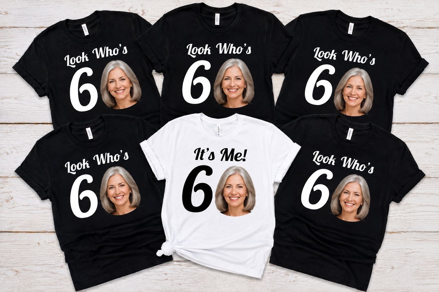 Look Who's Birthday Photo Tops – Personalised Birthday T-Shirts T-shirt Print My Tops 