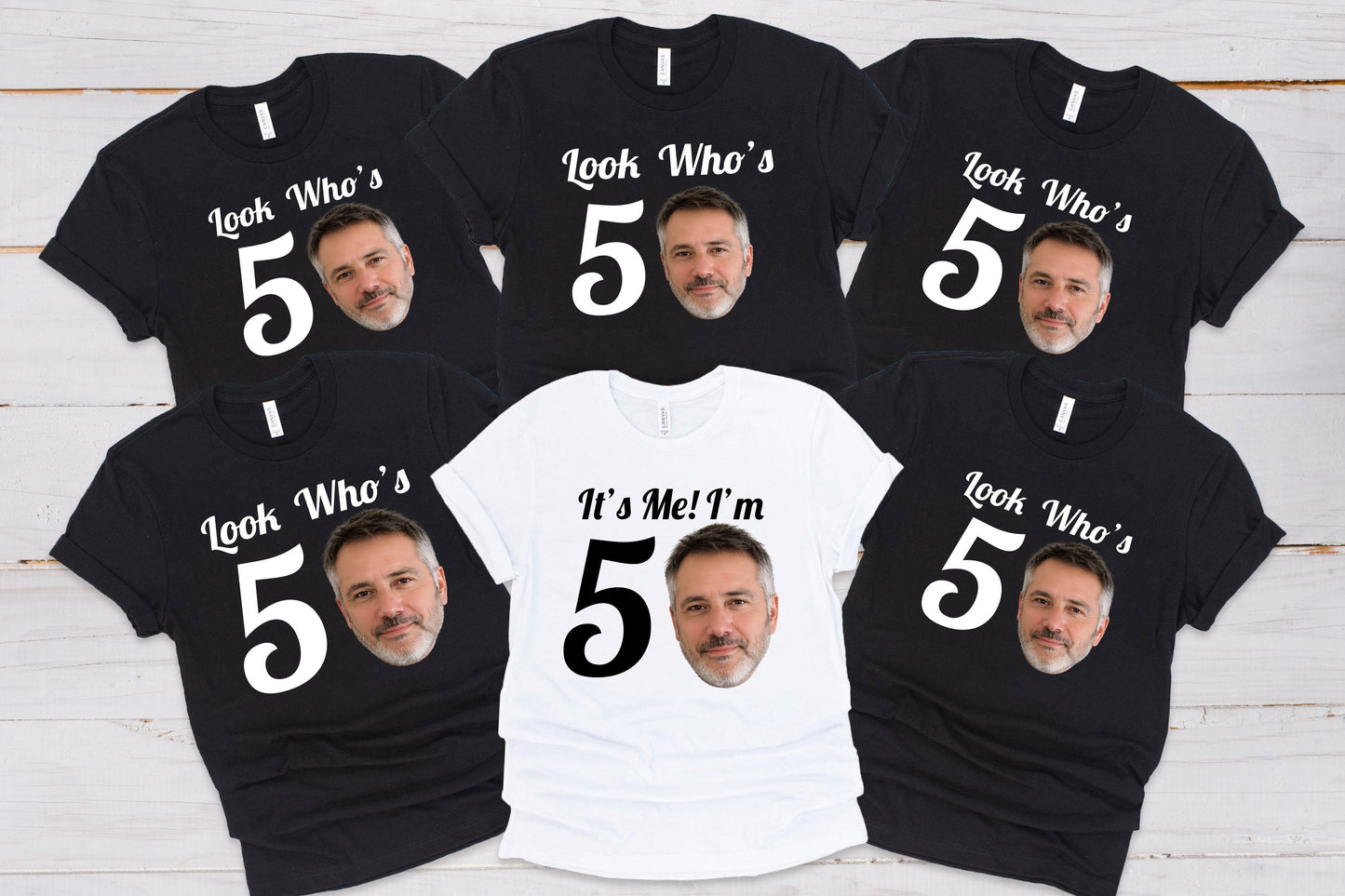 Look Who's Birthday Photo Tops – Personalised Birthday T-Shirts T-shirt Print My Tops 