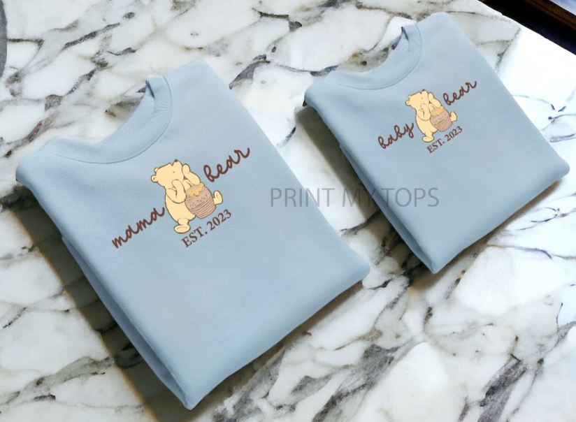 Mama and Baby Bear Matching Sweatshirts