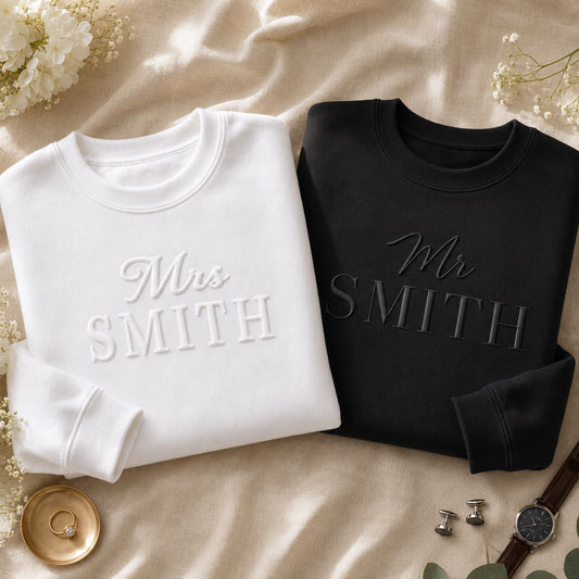 Mr & Mrs Personalised Sweatshirt | Couples Matching Sweatshirt Sweatshirts Print My Tops 