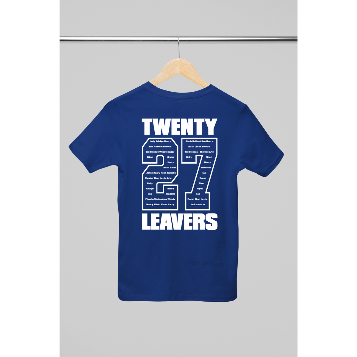 Personalised 2027 School College Leavers T-shirt Top