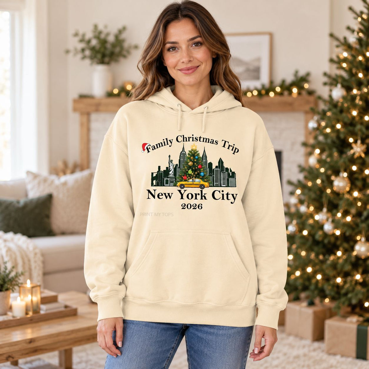 New York City Christmas Hoodies – Adults & Kids T-shirt Print My Tops 