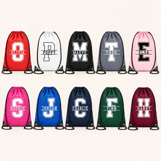 PE Swim Bag Personalised with Name & Initial Bags Print My Tops 