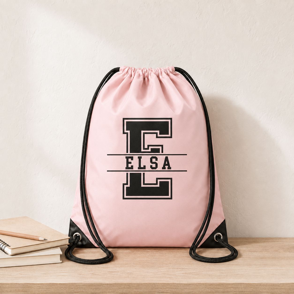 PE Swim Bag Personalised with Name & Initial Bags Print My Tops Pink 