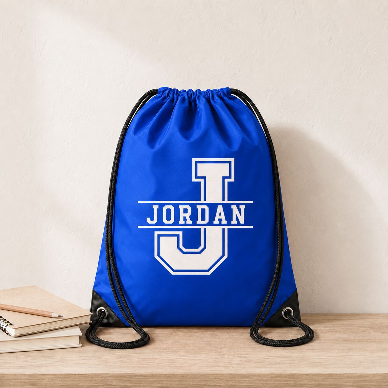 PE Swim Bag Personalised with Name & Initial Bags Print My Tops Royal Blue 