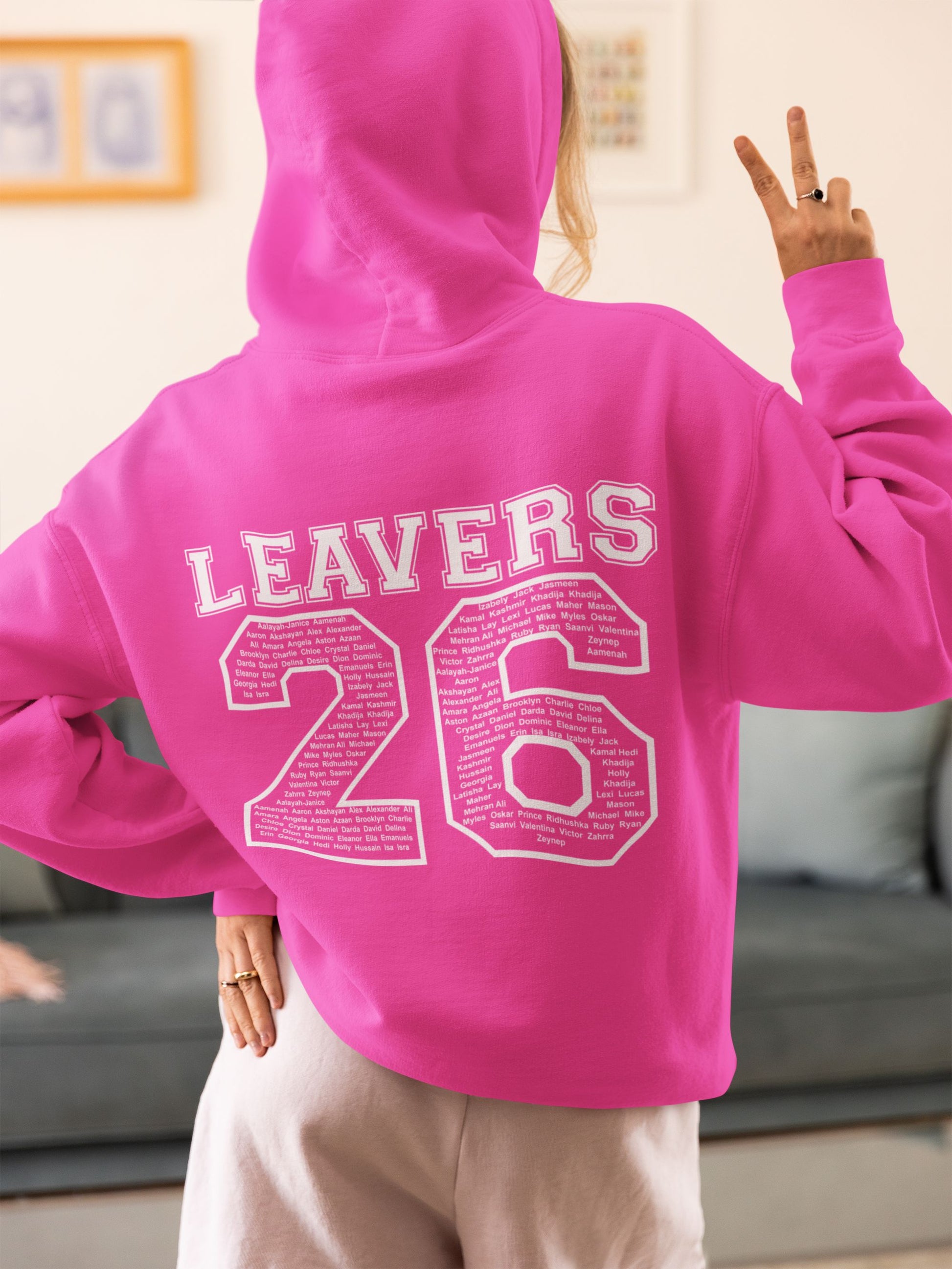 Personalised 2026 School College Leavers Hoody Hoodies Print My Tops 