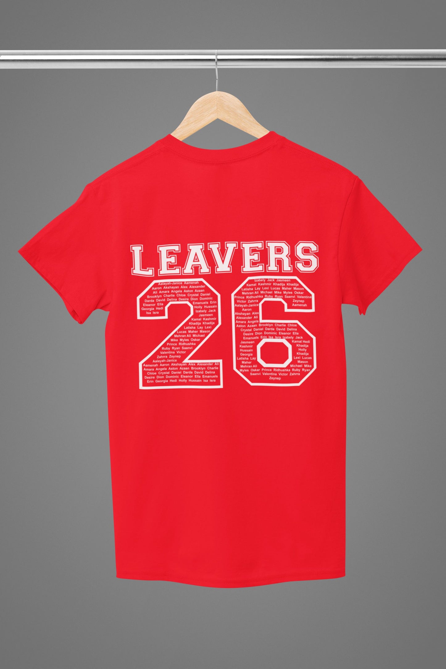 Personalised 2026 School College Leavers T-shirt Top Hoodies Print My Tops 