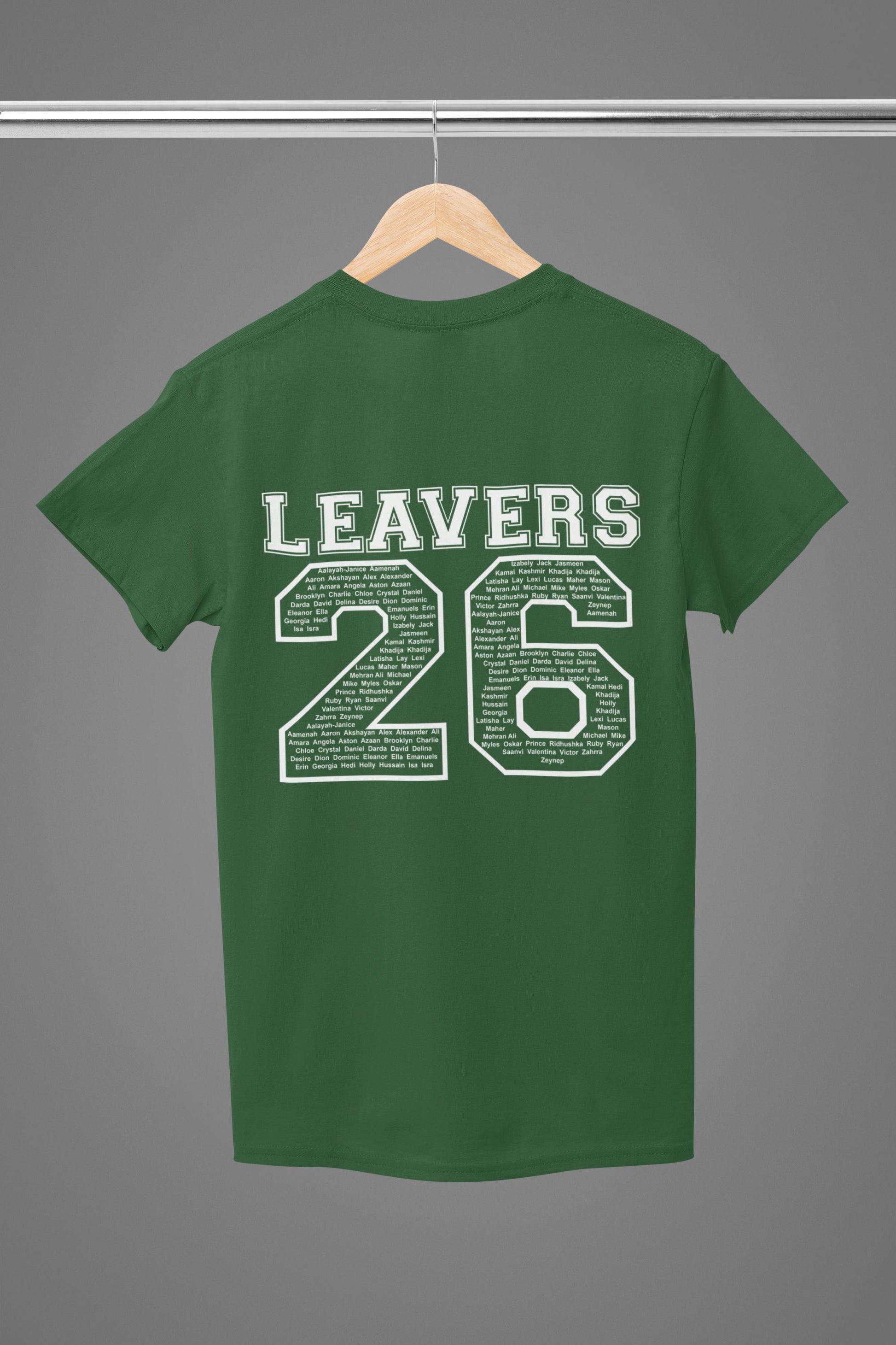 Personalised 2026 School College Leavers T-shirt Top Hoodies Print My Tops 