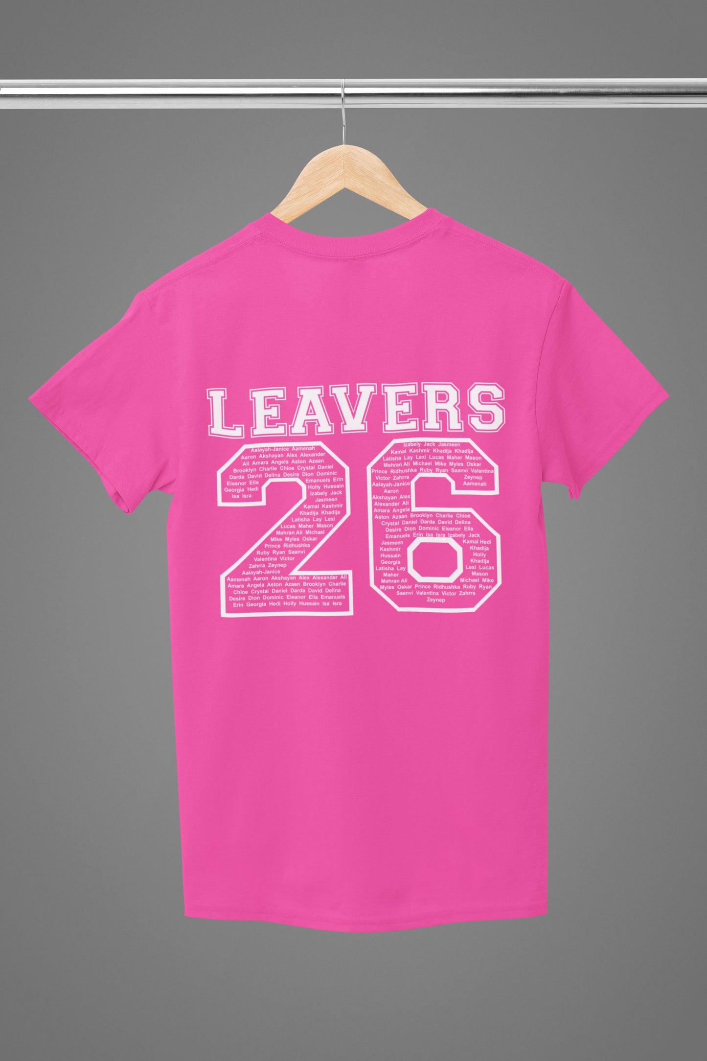 Personalised 2026 School College Leavers T-shirt Top Hoodies Print My Tops 