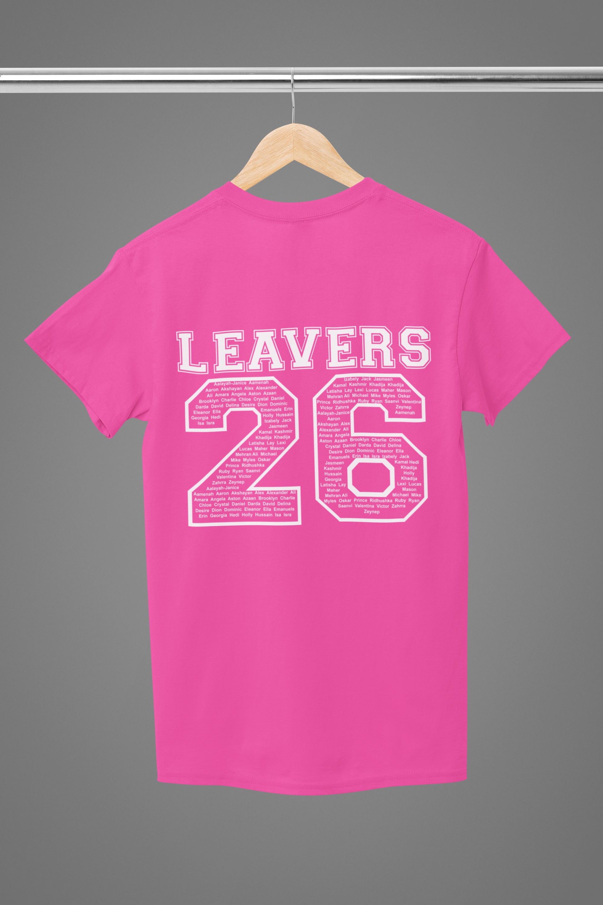Personalised 2026 School College Leavers T-shirt Top Hoodies Print My Tops 