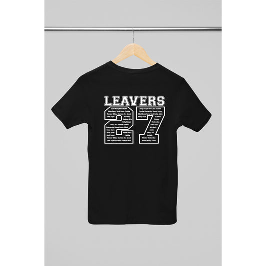 Personalised 2027 School College Leavers T-shirt Top Hoodies Print My Tops 3-4 Black 