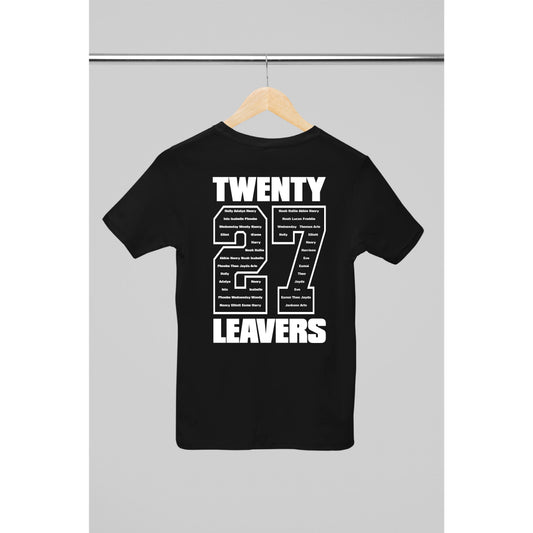 Personalised 2027 School College Leavers T-shirt Top Hoodies Print My Tops 3-4 Black 