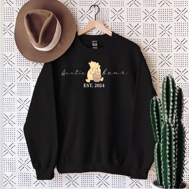 Personalised Auntie Bear Est Sweatshirt