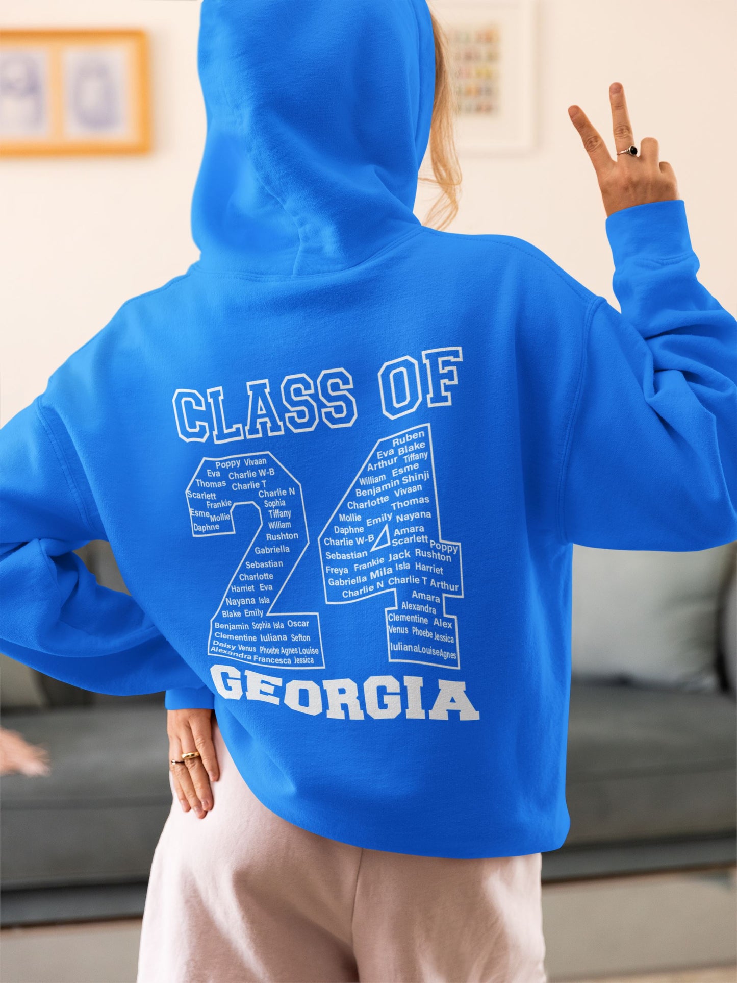 Personalised Class of 2024 School College Leavers Hoody