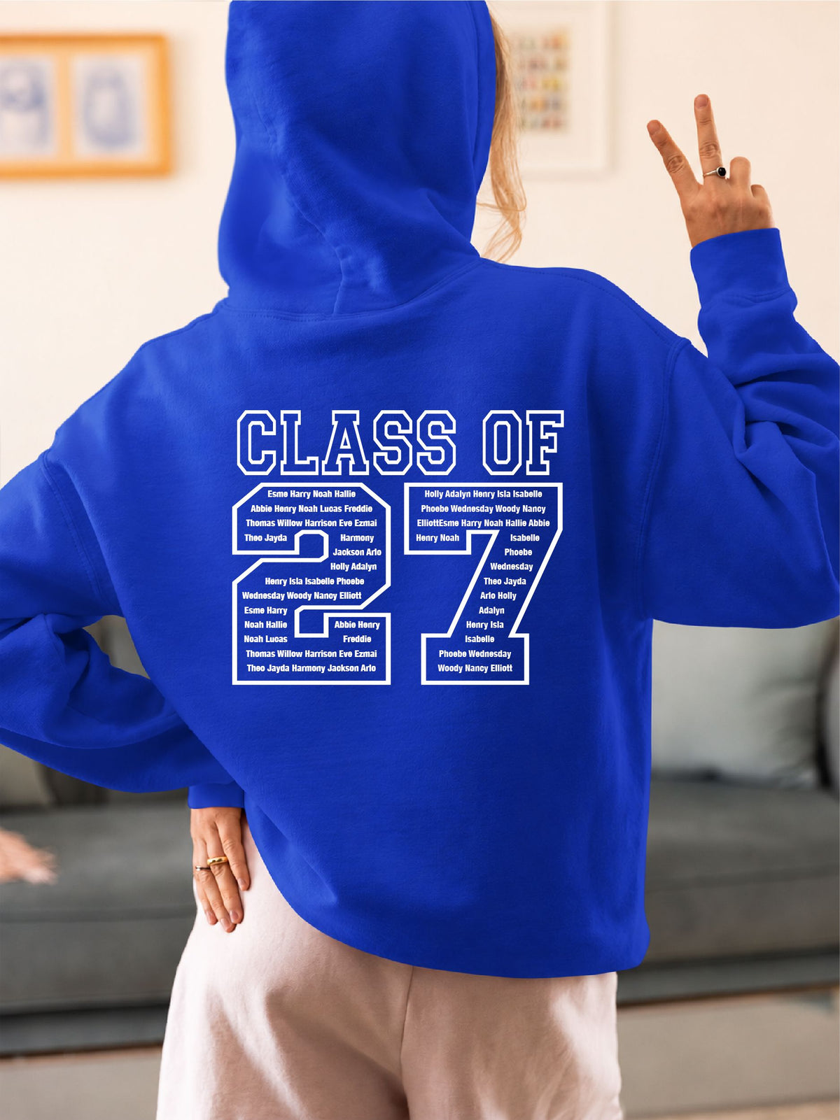 Personalised Class of 2027 School College Leavers Hoody Hoodies Print My Tops 