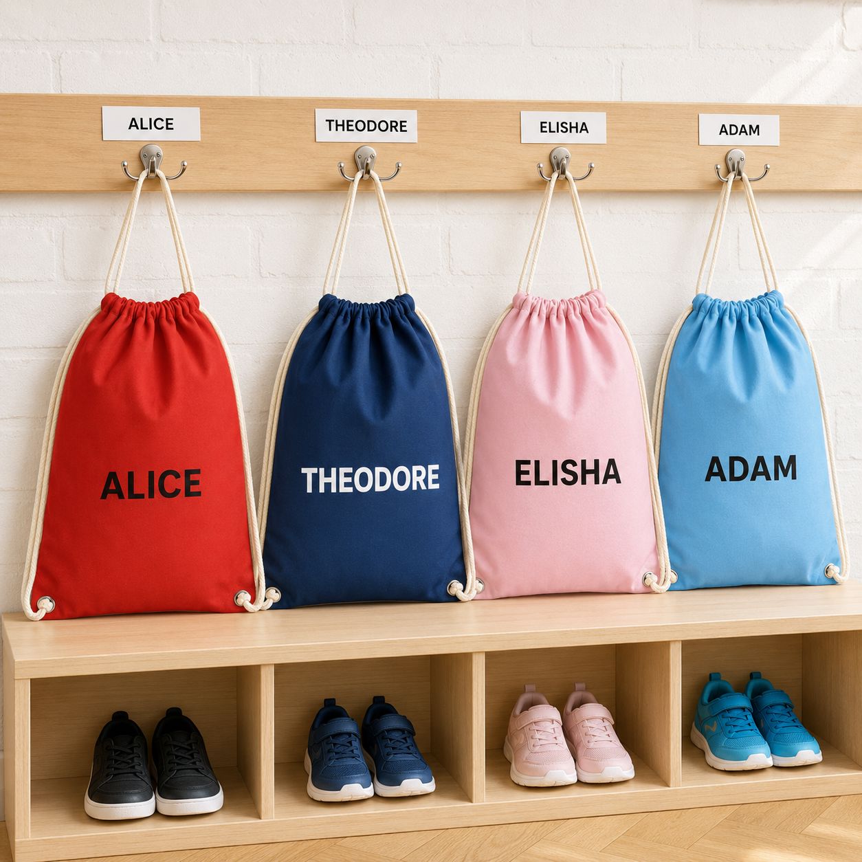 Personalised Cotton PE Bag with Name Bags Print My Tops 
