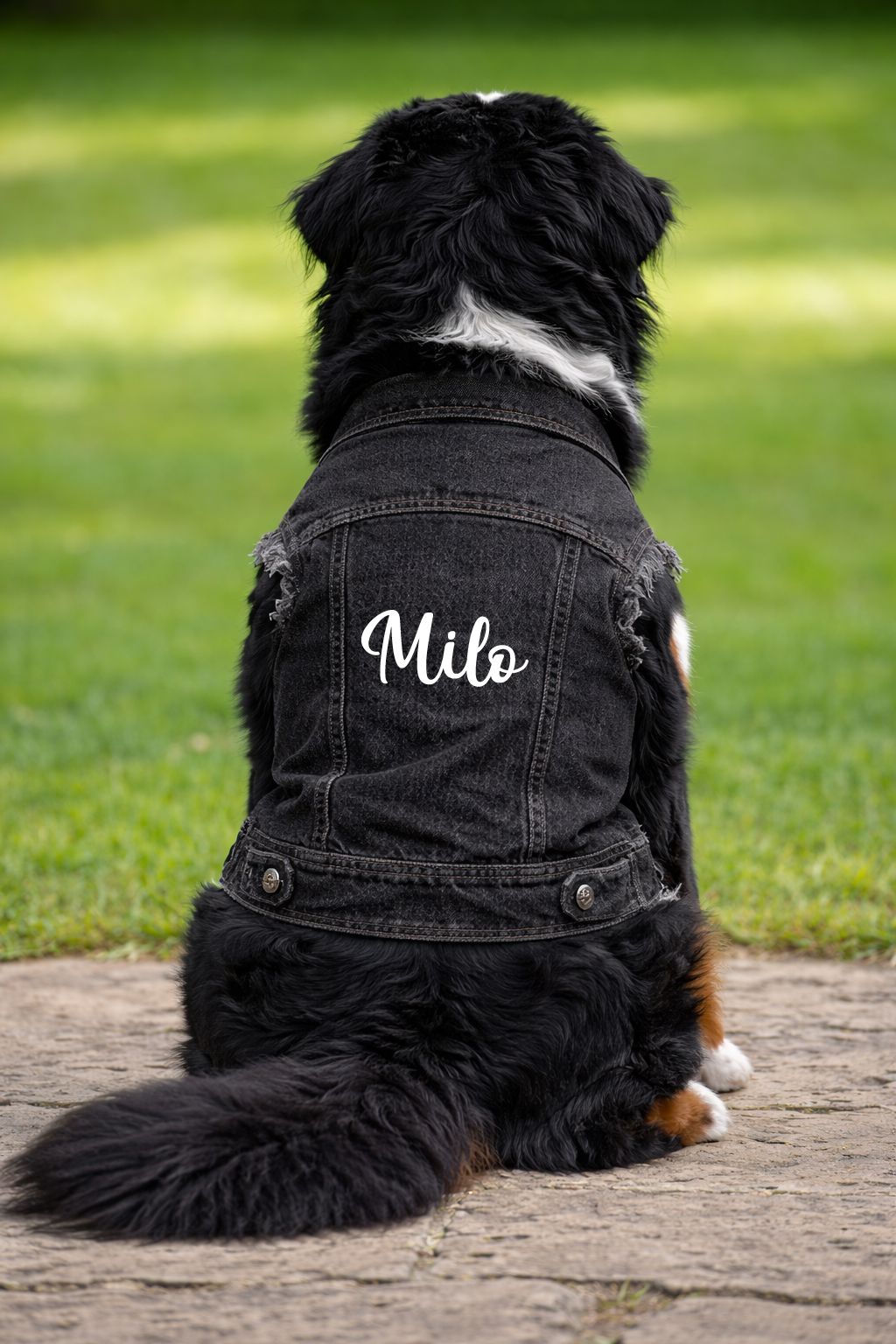 Personalised Dog Denim Jacket – Custom Printed Pet Jacket Pet Accessories Print My Tops 