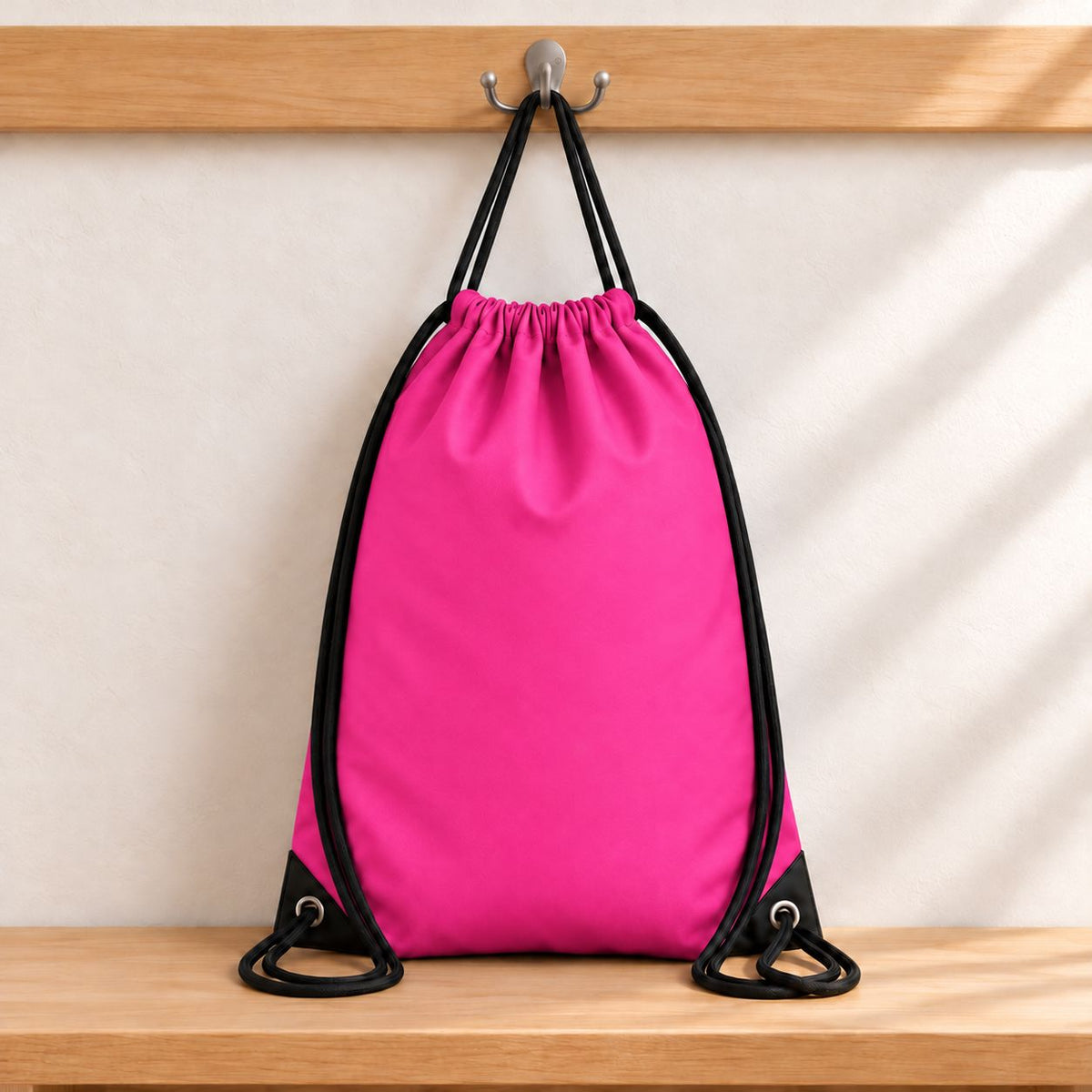 Personalised Drawstring Bag with Your Logo Bag Print My Tops Hot Pink 