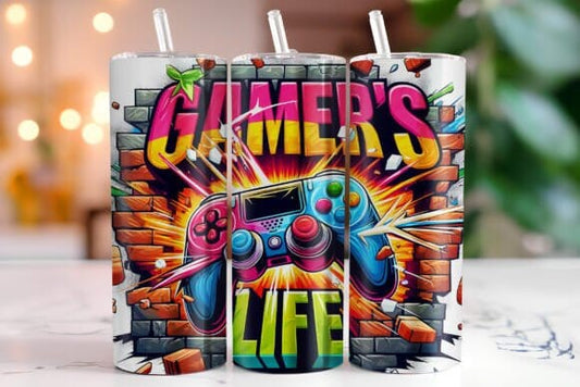 Personalised Gamer Life Tumbler