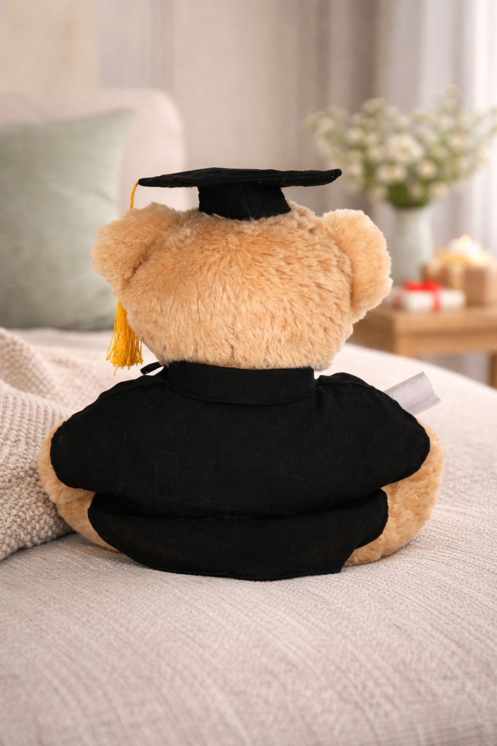 Personalised Graduation Teddy Bear Gift | Custom Engraved Name Bear | Class of 2026 Keepsake Photo Slate Print My Tops 