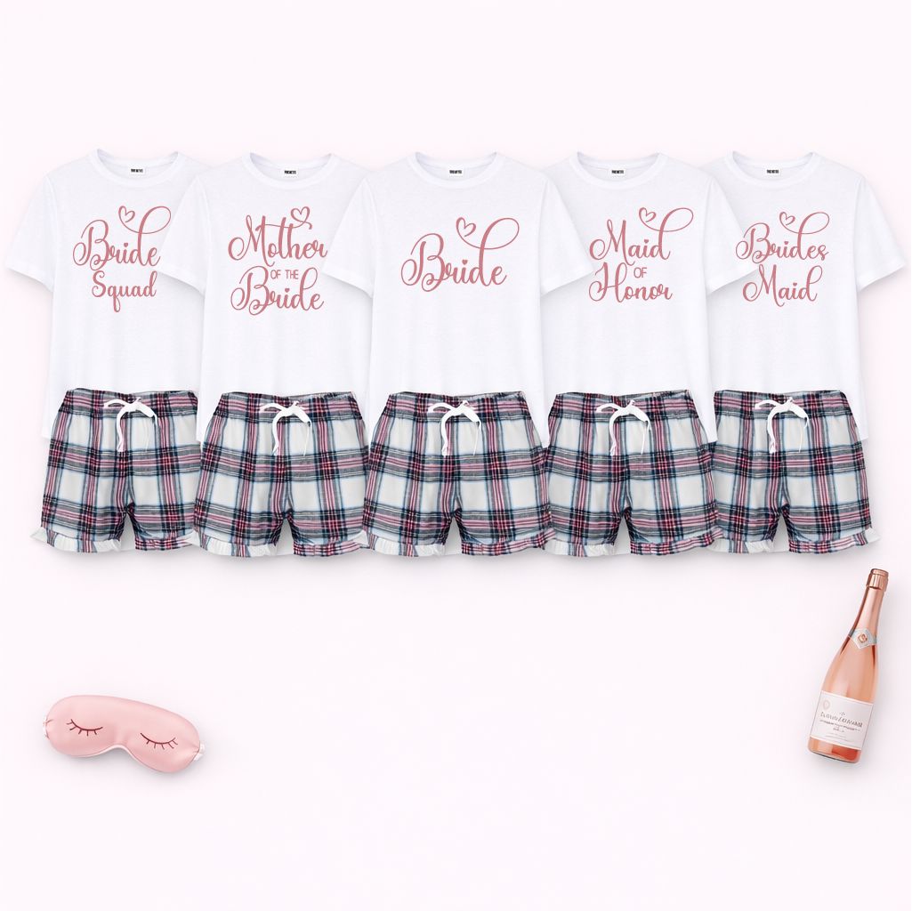 Personalised Hen Party Role Pyjamas Pyjamas Print My Tops Womens XS (Size 6-8) Shorts 