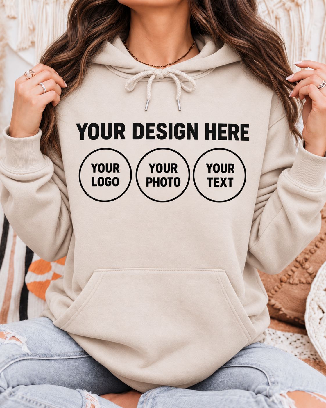 Personalised Hoodies with Your Photo or Text on Front Workwear Print My Tops 