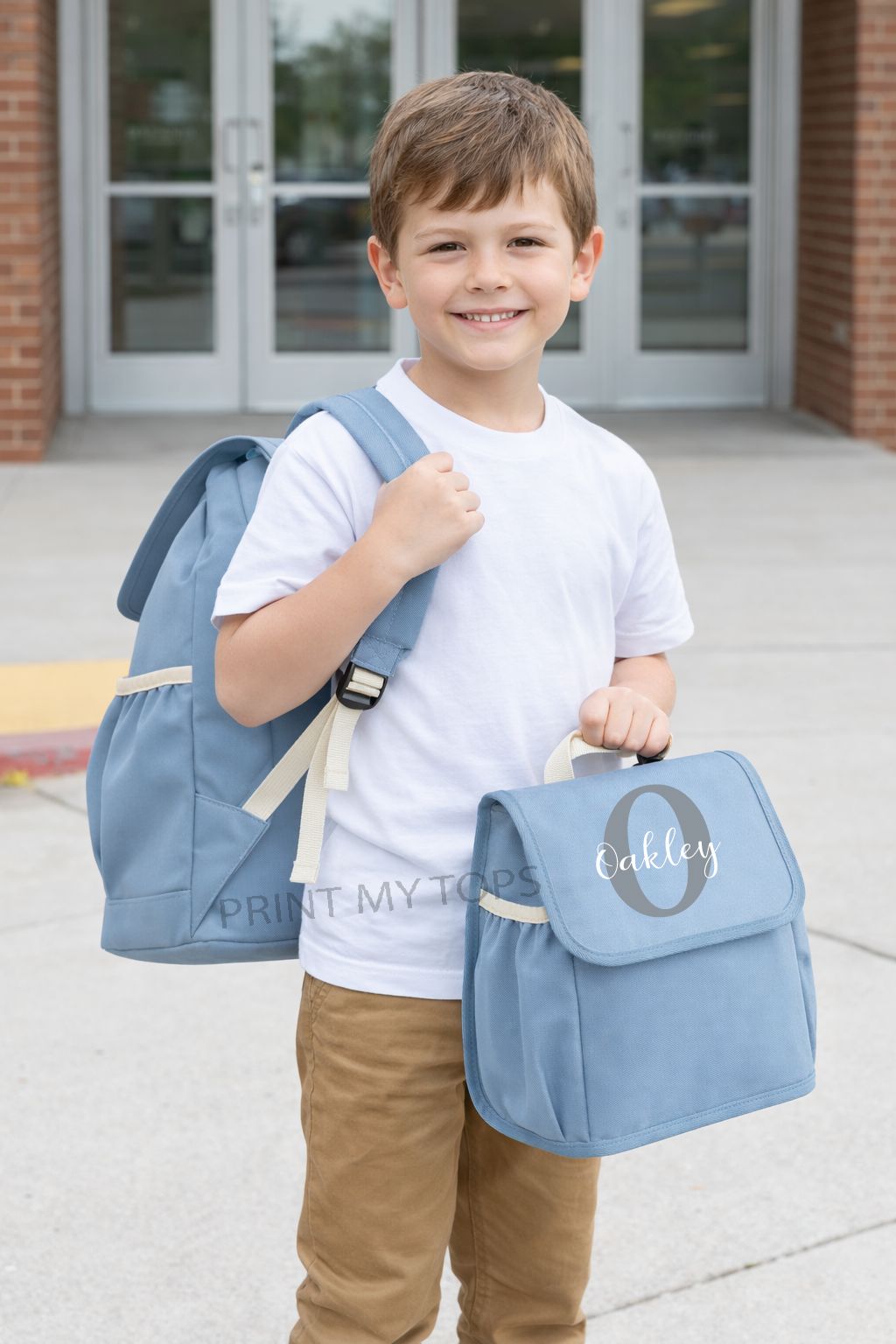 Personalised Kids Rucksack & Lunch Bag Set Bags Print My Tops 