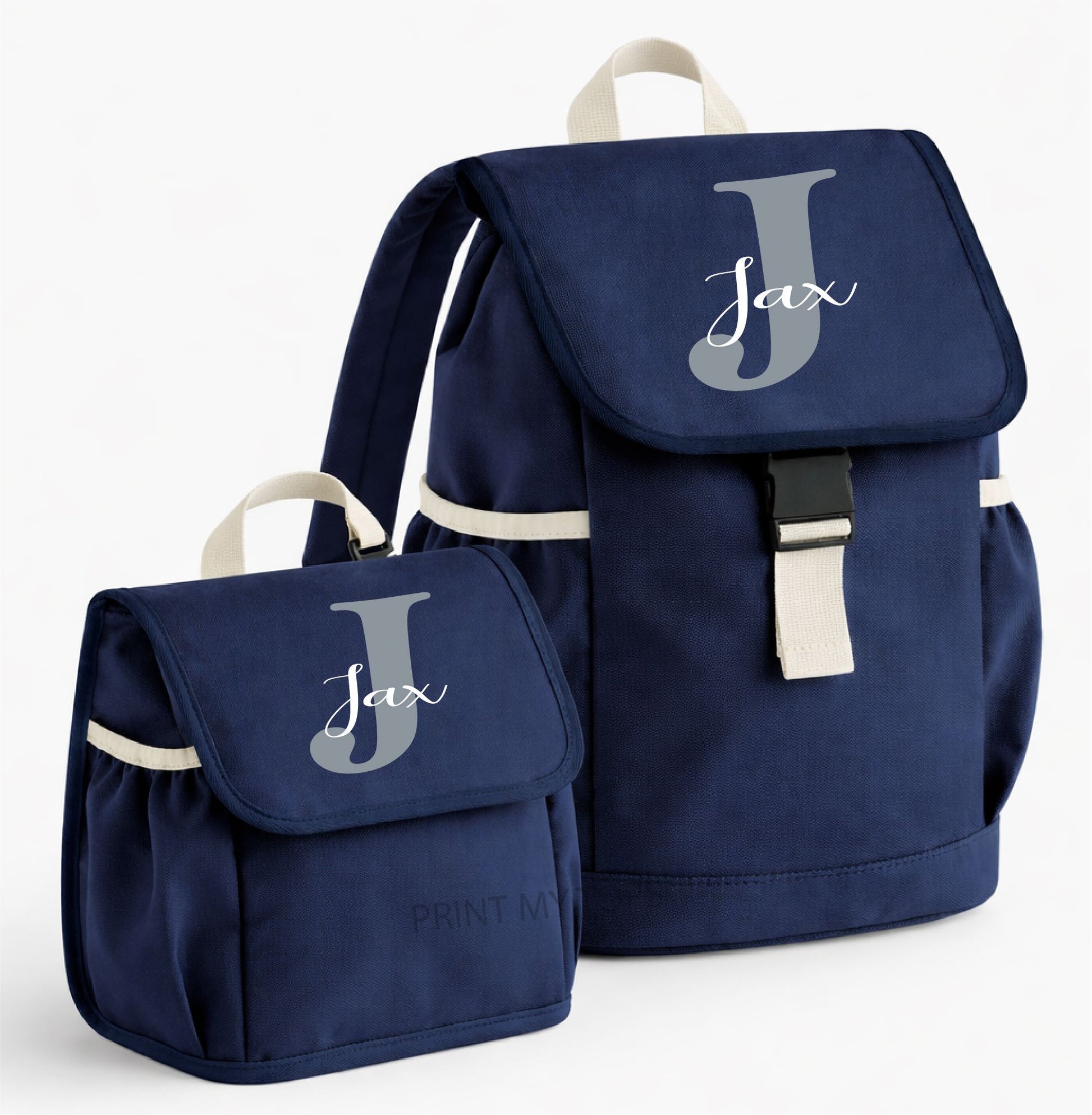 Personalised Kids Rucksack & Lunch Bag Set Bags Print My Tops 