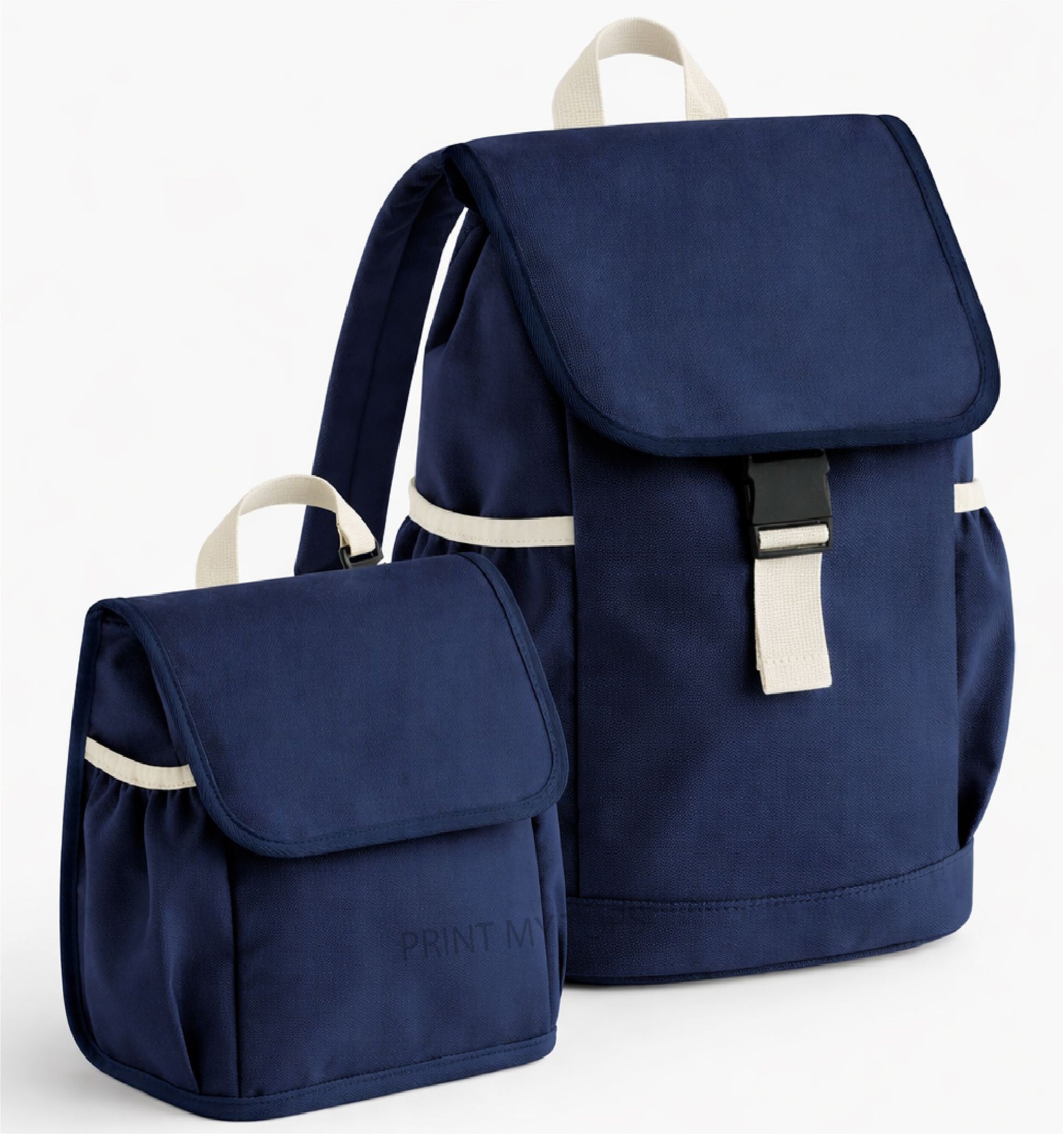 Personalised Kids Rucksack & Lunch Bag Set Bags Print My Tops Navy Set 