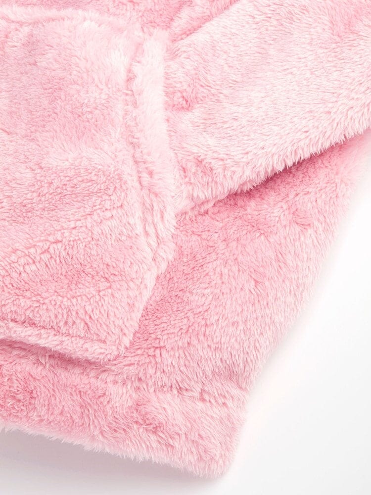Personalised Pink Fleece Pyjamas – Initials Loungewear Set Pyjamas Print My Tops 
