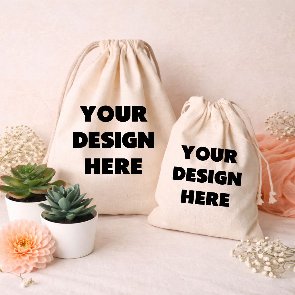 Personalised with your design cotton drawstring bag Bag Print My Tops 