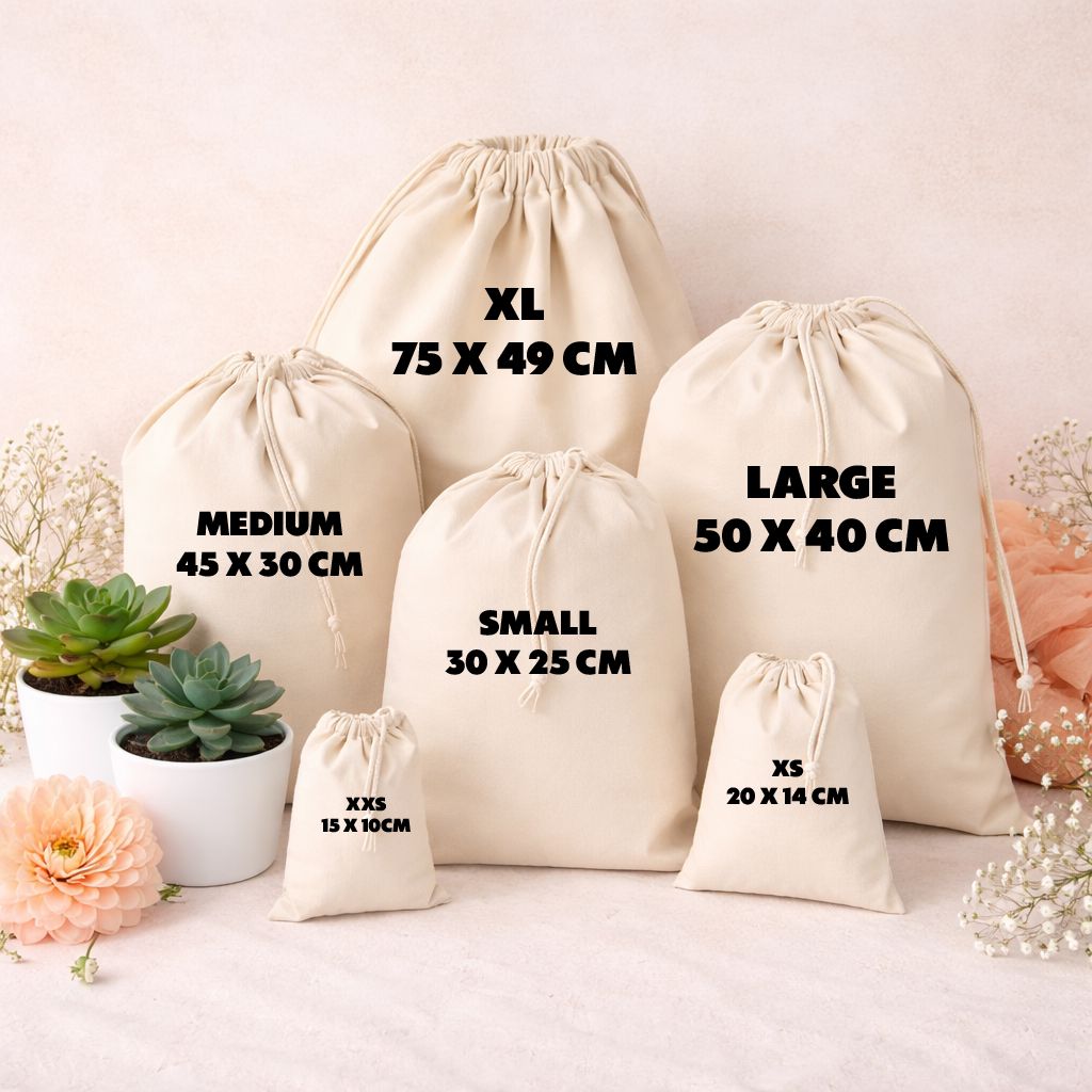 Personalised with your design cotton drawstring bag Bag Print My Tops XXS 