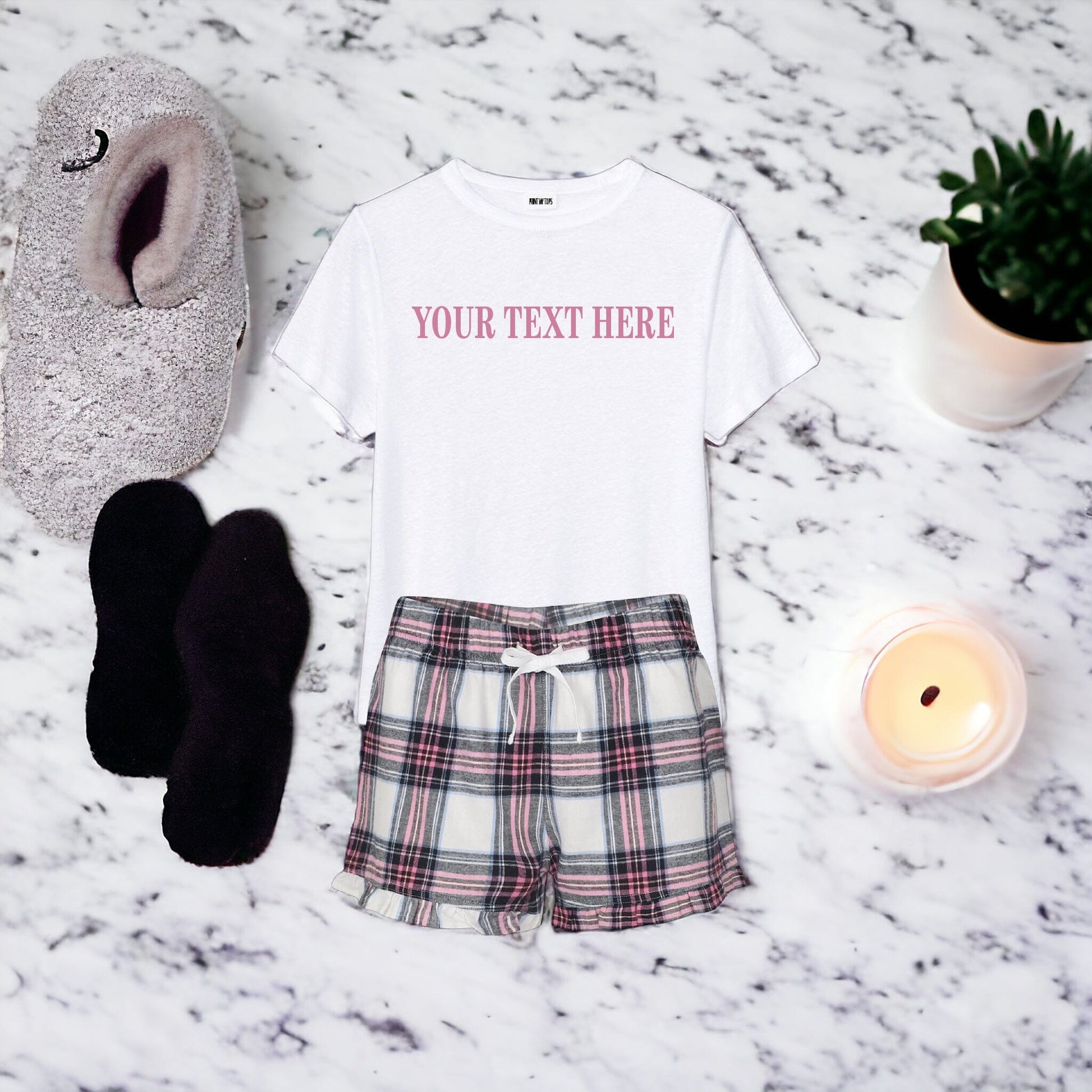 Personalised With Your Text Short Pyjamas