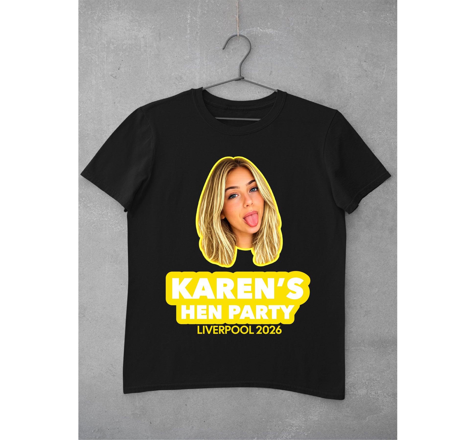 Photo Print Hen Party T-Shirts – We Cut Out the Photos for You T-shirt Print My Tops Mens Small Black 