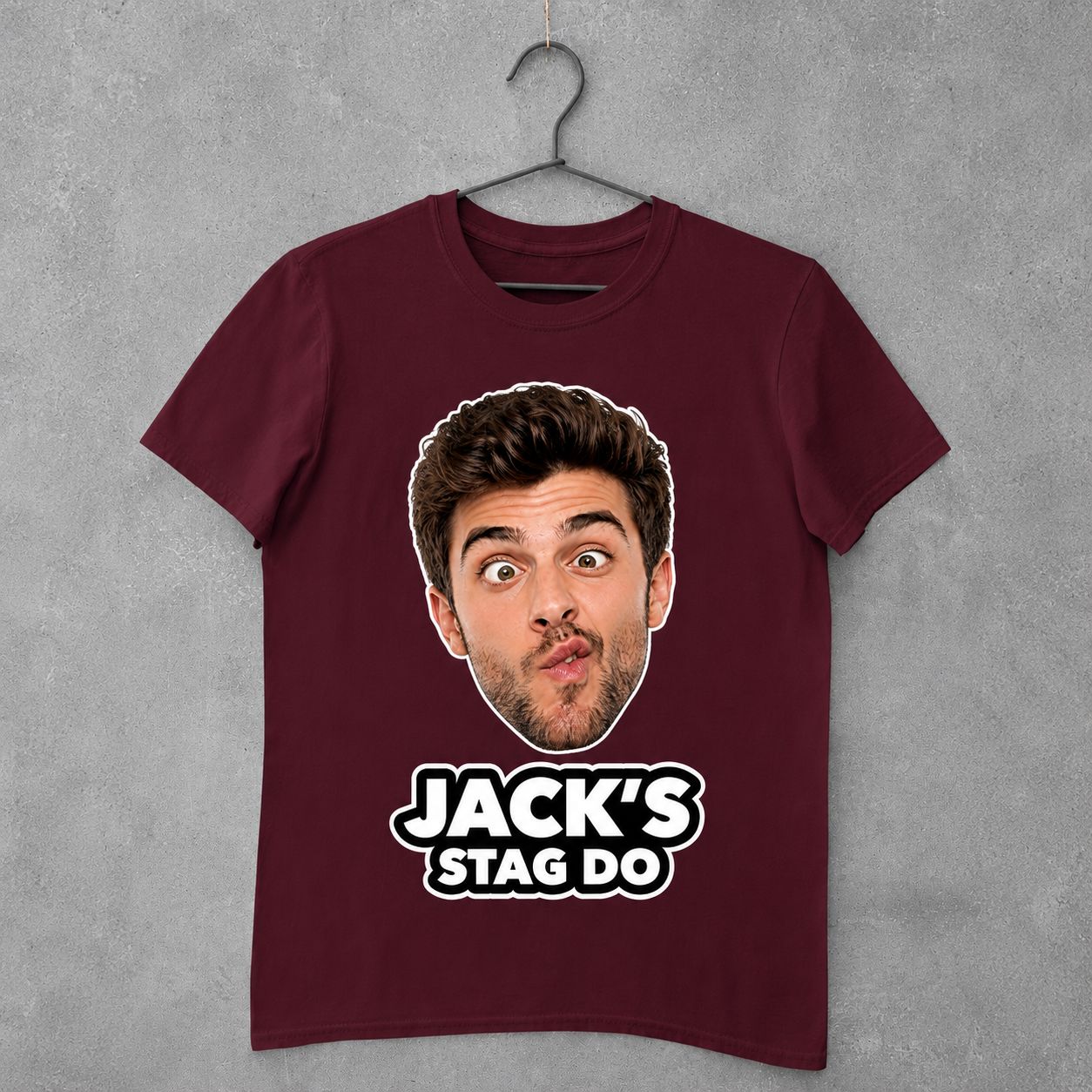 Photo Print Stag Do T-Shirts – We Cut Out the Photos for You T-shirt Print My Tops Mens Small Burgundy 