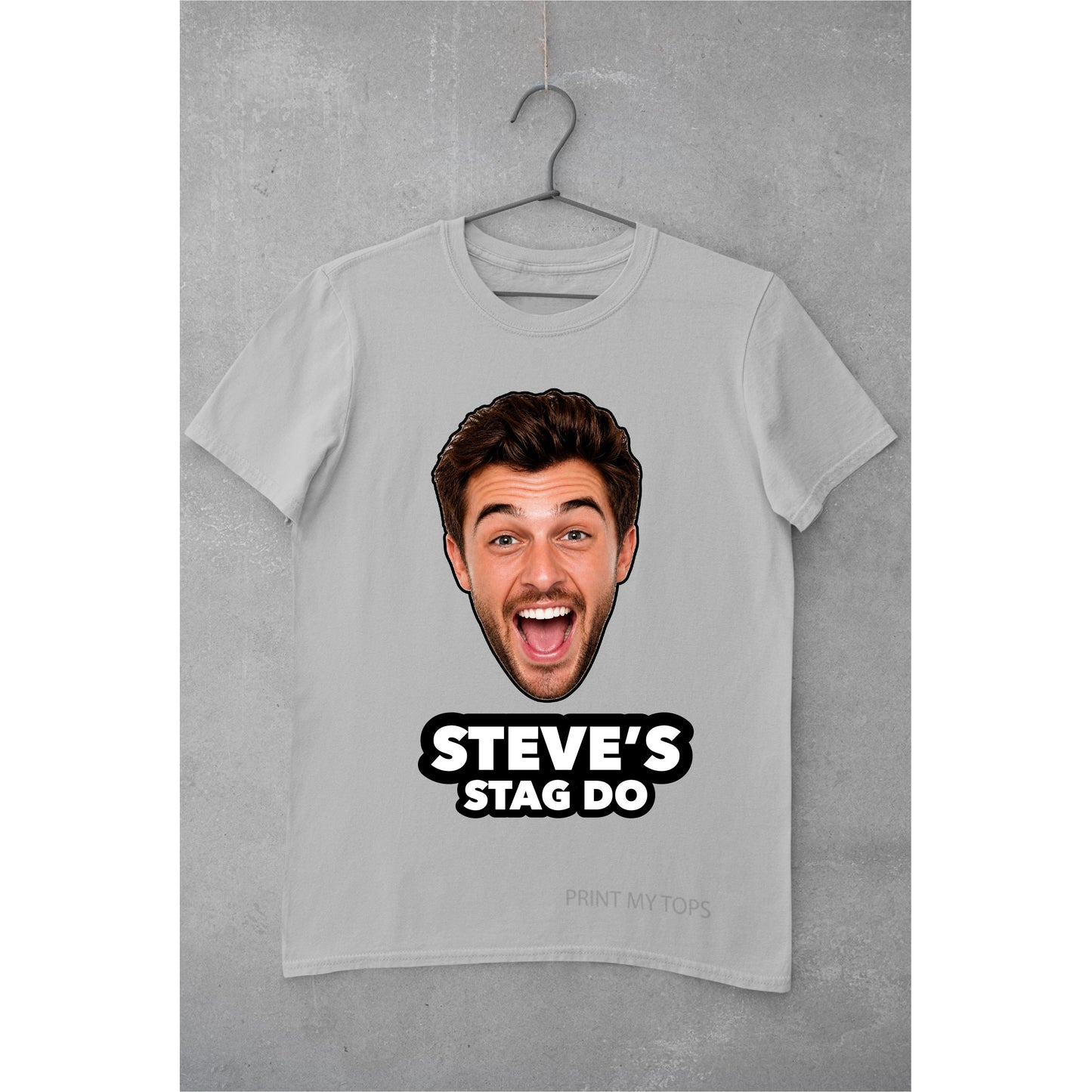 Photo Print Stag Do T-Shirts – We Cut Out the Photos for You T-shirt Print My Tops Mens Small Grey 