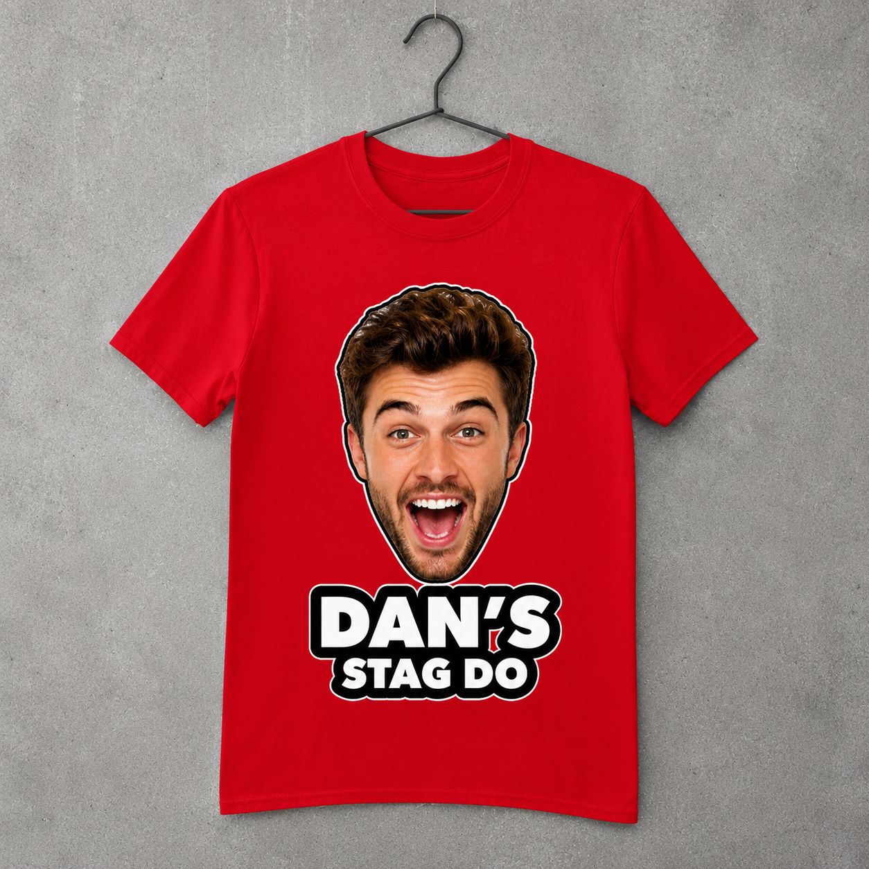 Photo Print Stag Do T-Shirts – We Cut Out the Photos for You T-shirt Print My Tops Mens Small Red 