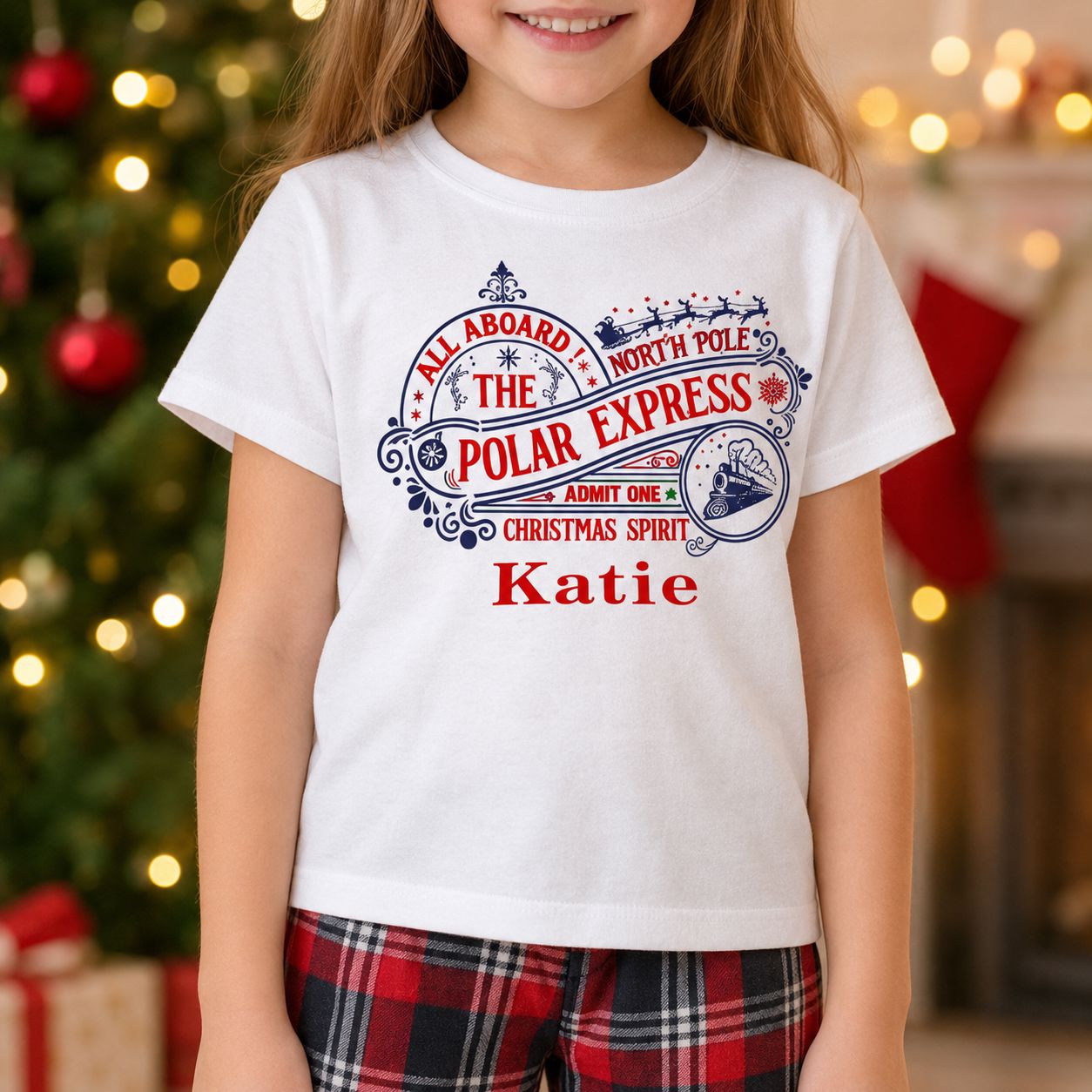 Polar Express Personalised Christmas Pyjamas | Family Matching PJs Pyjamas Print My Tops 