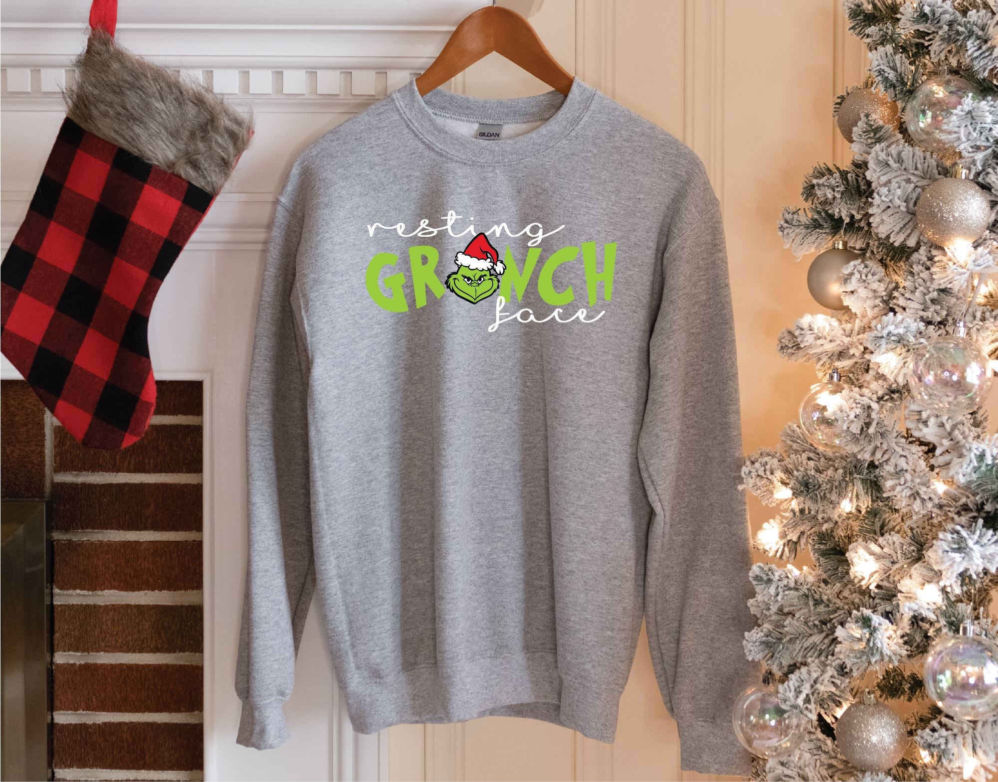 Resting grinch face sweatshirt online