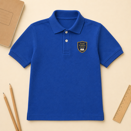 Kids School Polo Shirt with Your School Logo | 7 Colours