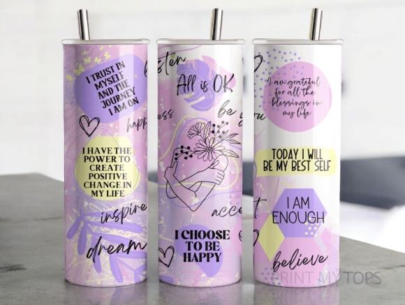 Self Love Affirmations Tumbler